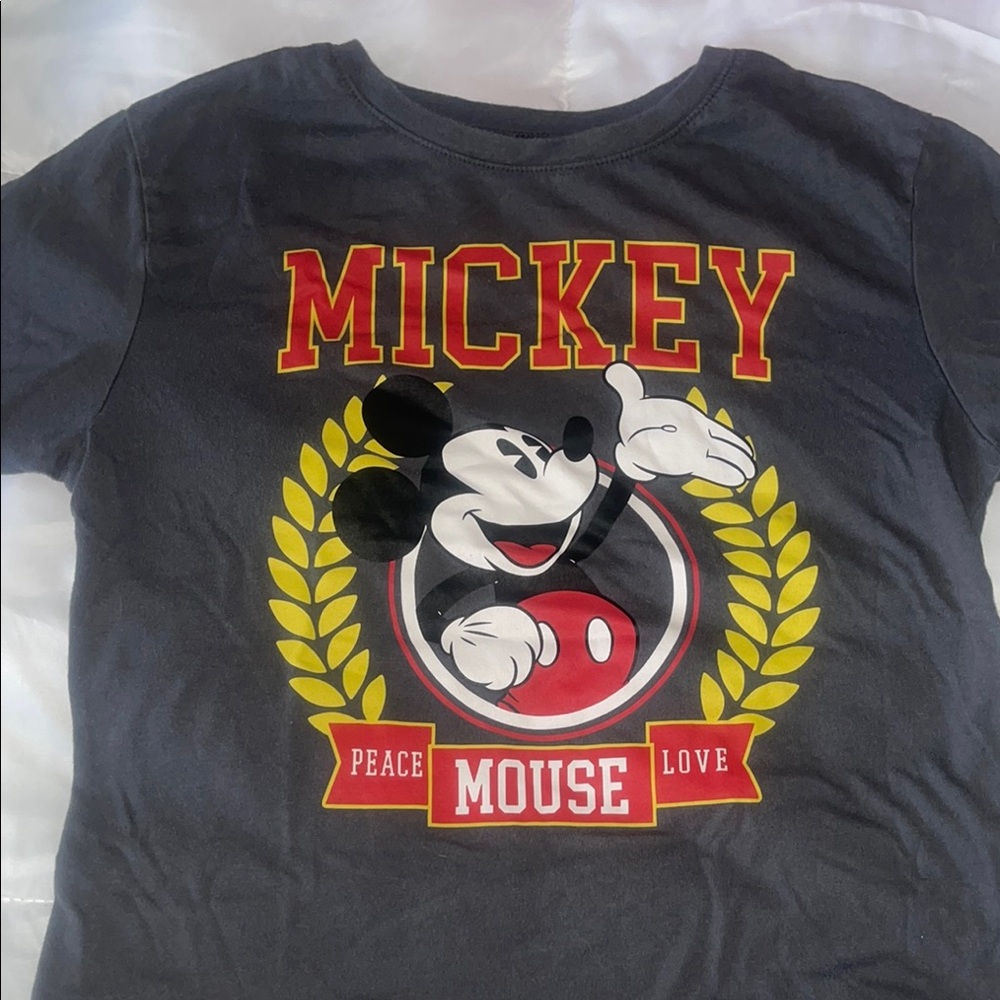 Vintage Mickey Mouse Gray  T-Shirt